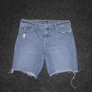 Distressed denim shorts. Size 16.